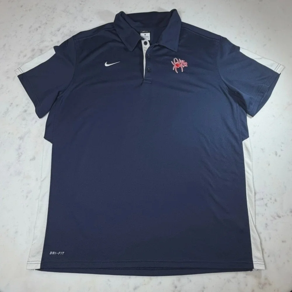 Nike Richmond‎ Spiders Dri-Fit Sphere Polo Mens XL Navy Blue Excellent